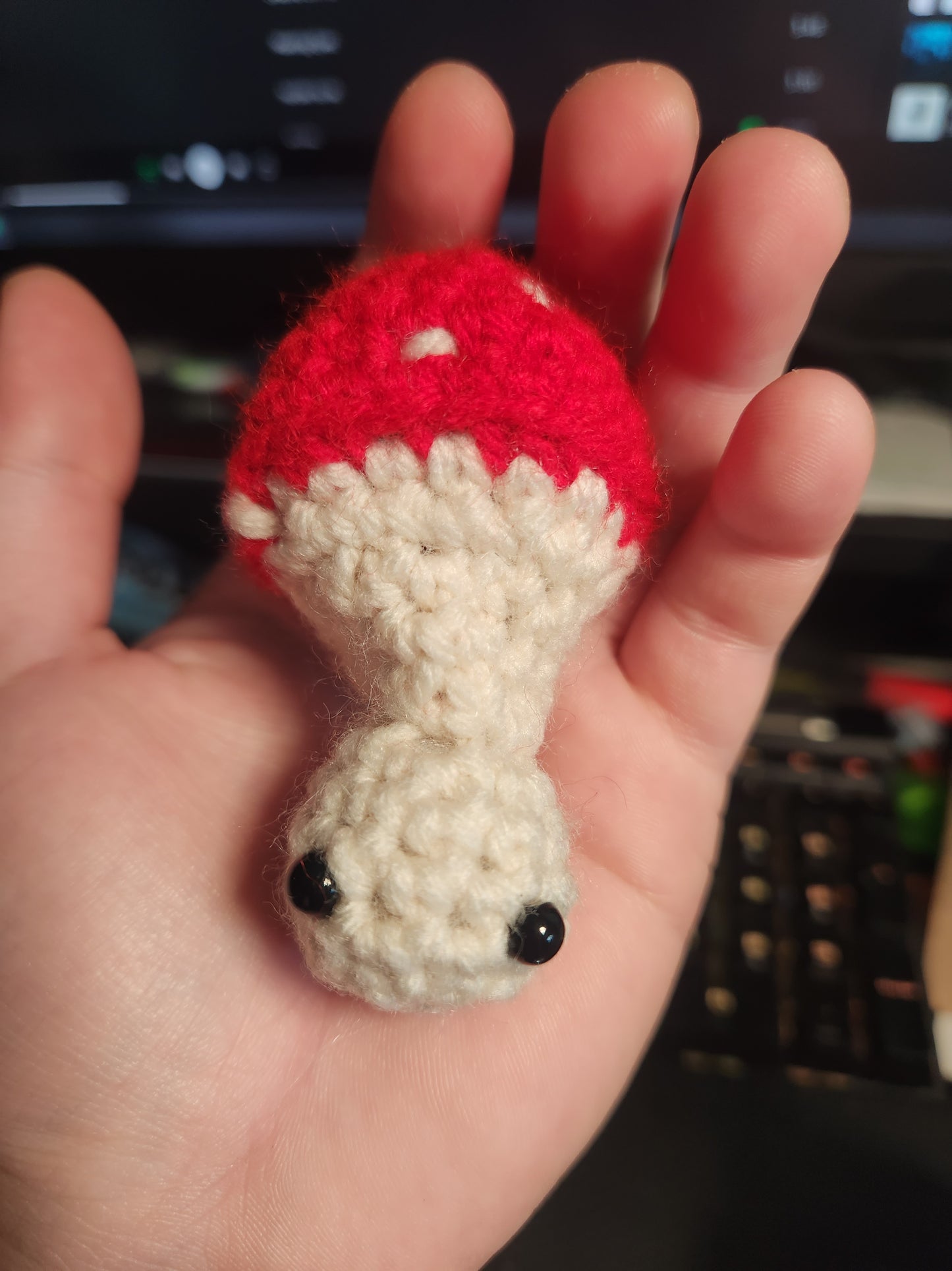 Tiny Mushroom Fidget Keychain