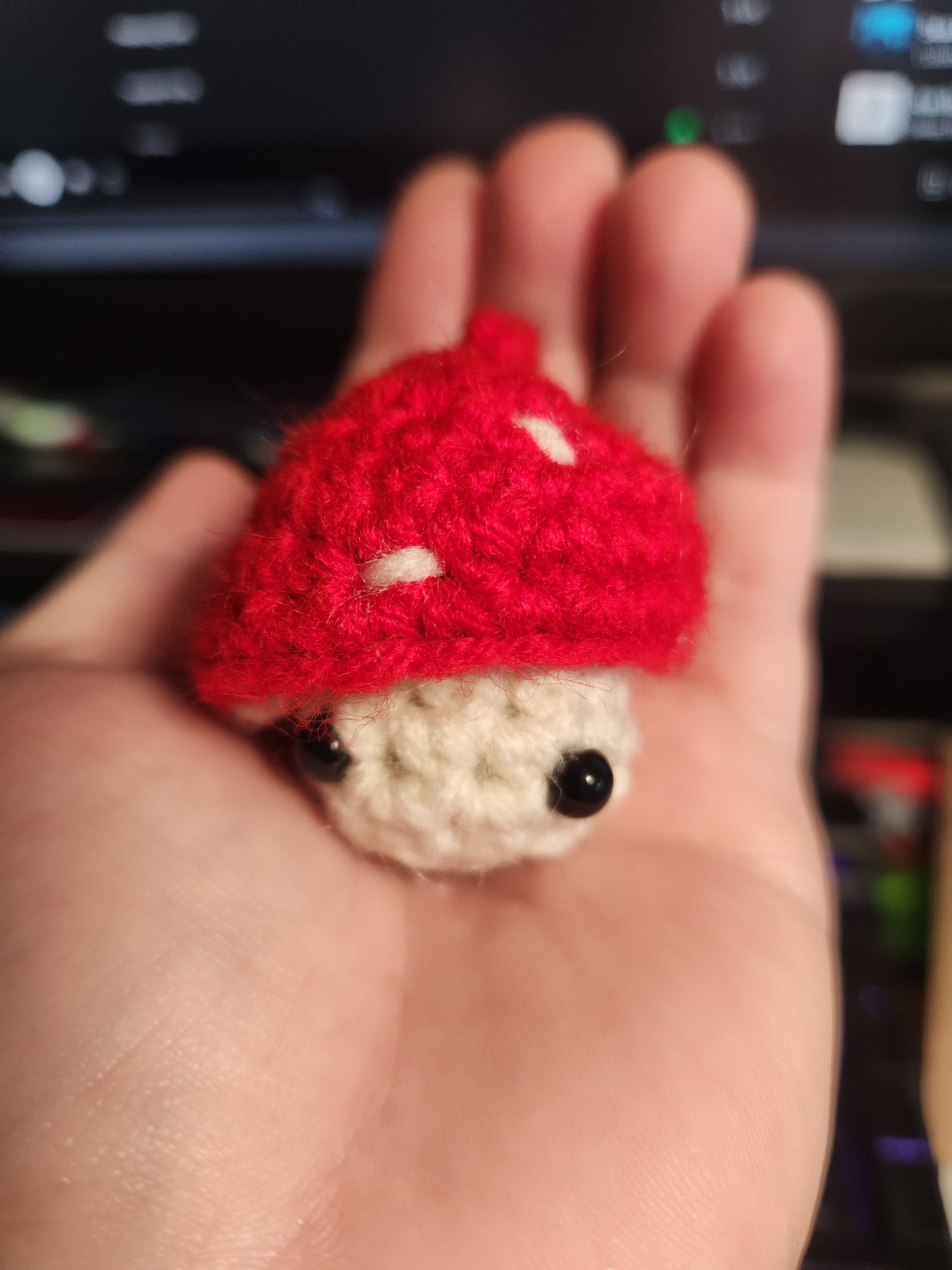 Tiny Mushroom Fidget Keychain